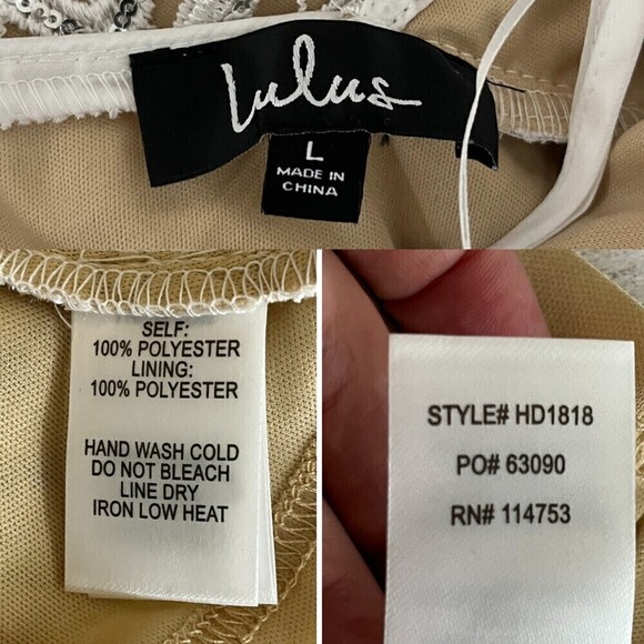 Lulus Lele Women Size L White Silver Sequin Mini NEW Dress Strappy Holiday Party - Picture 4 of 15